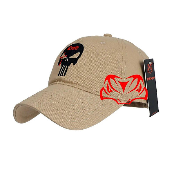T.s.n.k Kamouflage Runningkeps för Män och Kvinnor Amercian Punisher Seal Team Bomullshatt Justerbar Snapback Baseballkeps (FMY) Punisher TAN
