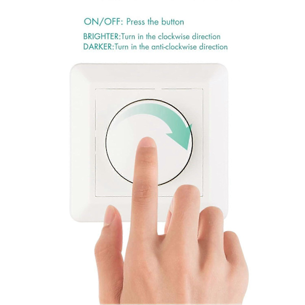 LED-dimmer, 220-240V 5-200W Smart-knapp Brytare och dimmer Graderingsomkopplare (FMY) style647