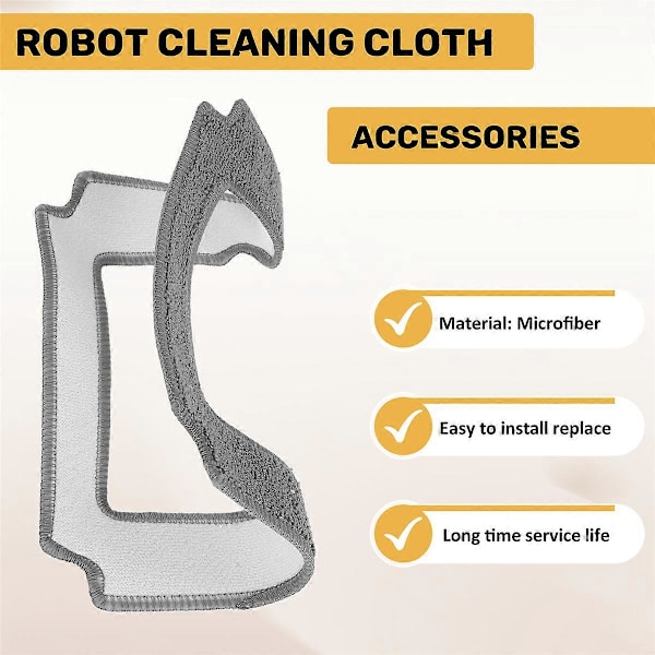 6 st Moppduk Handduk Dammdduk Rengöringsduk för LIECTROUX YW509 (FMY) Gray