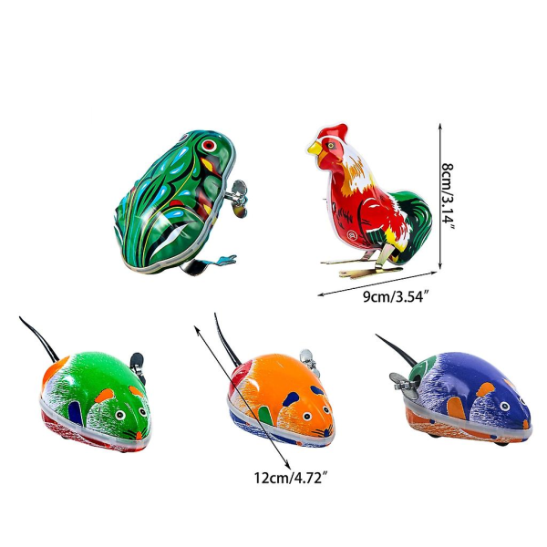 Frosk Wind Up Lekehåndverk Haneformet Clockwork Toy Bursdagsferie (FMY)