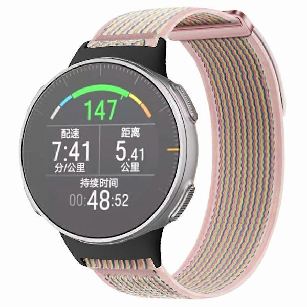 Til Polar Vantage Urrem Nylon Loop Justerbar Armbånd (FMY) Pink