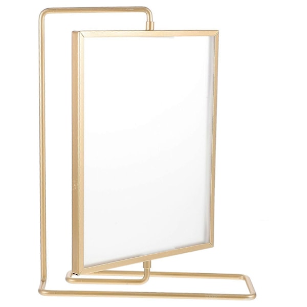 Valokuvakehys 8 tuuman 2-puolinen kehys pyörivä kelluva valokuvakehys kodin sisustus (FMY) Golden 27.6X21X7CM