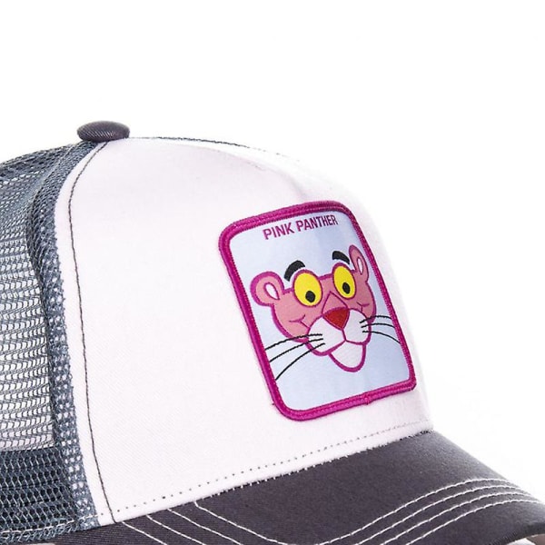 Rosa Pantern Mesh Cap Anime Patch Baseball Cap Buu Trucker Dad Hat Snapback Sommar Andningsbar Utomhus Fritidskepsar  (FMY) Pink Panther