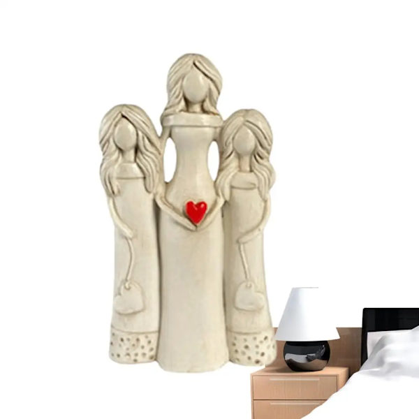 Engle Resin Havefigur til Haven Langvarig Resin Engel Dekoration Havefigur Kreativ Engel Resin Figur til Mor Søster Datter (FMY) D