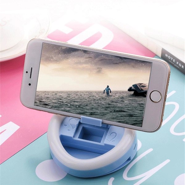Oppladbart justerbart Selfie Ring Light Love Shape Led Fill Light For Smart Phone (FMY)