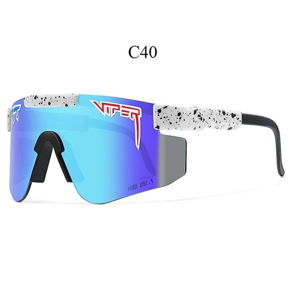 De nya utomhus vindtäta glasögonen klassiska glasögon, Cykling Löpning Fiske Sport Polarized Sunglassesc40 (FMY)