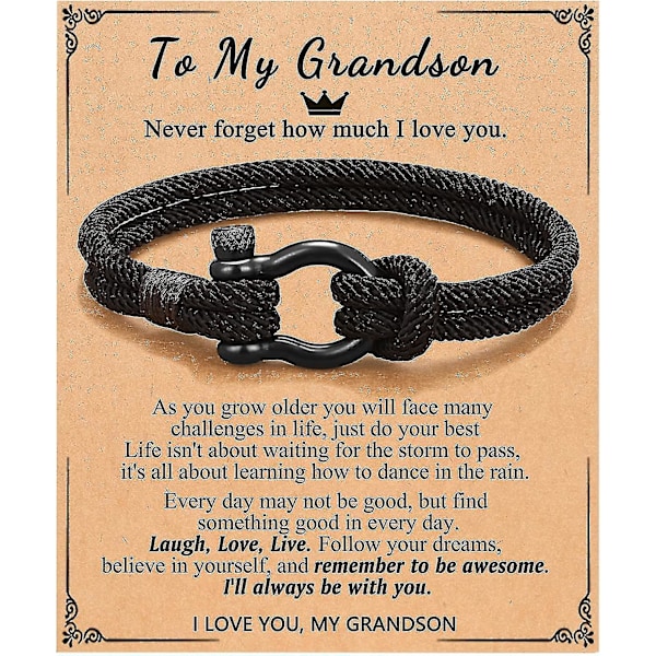 To My Son/grandson/nephew Bracelets, Birthday Christmas Gifts For Teen Boys  (FMY)