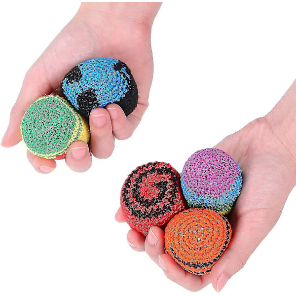 Bollväska Stickad Sparkboll Mjuk Stickboll Stickboll - Slumpmässig Färg - 5 st  (FMY)