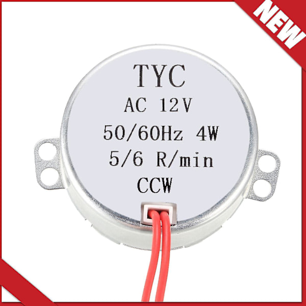 Tyc Synkron Synkronmotor AC 12V 5-6rpm 50-60Hz CCW 4W Fp (FMY)