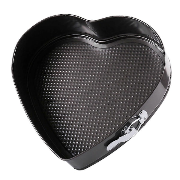 JiKaiX Hjerteformet Springform Food Grade BPA-fri Varmebestandig Gjenbrukbar Mikrobølgeovnsikker Non-Stick Ostekakeform (FMY) 20cm