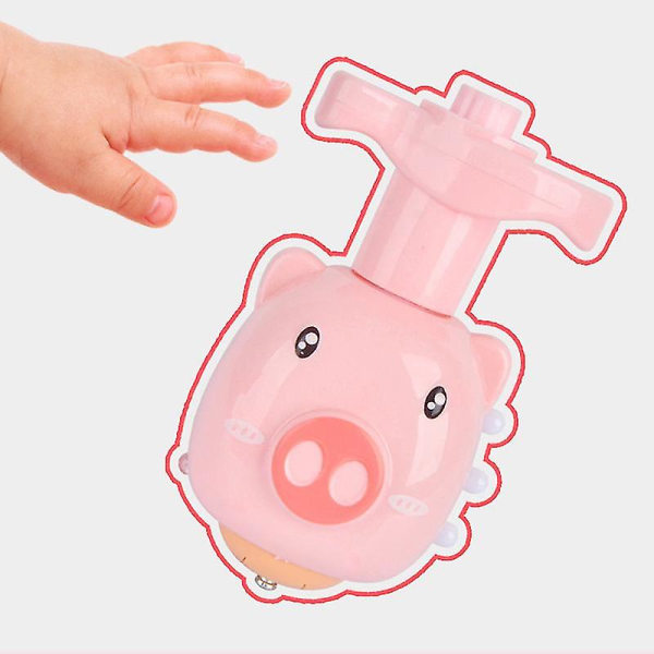 Cartoon Pig Shape Spinnings Top med lys og lyd Barna leker Spinning Gifts (FMY)