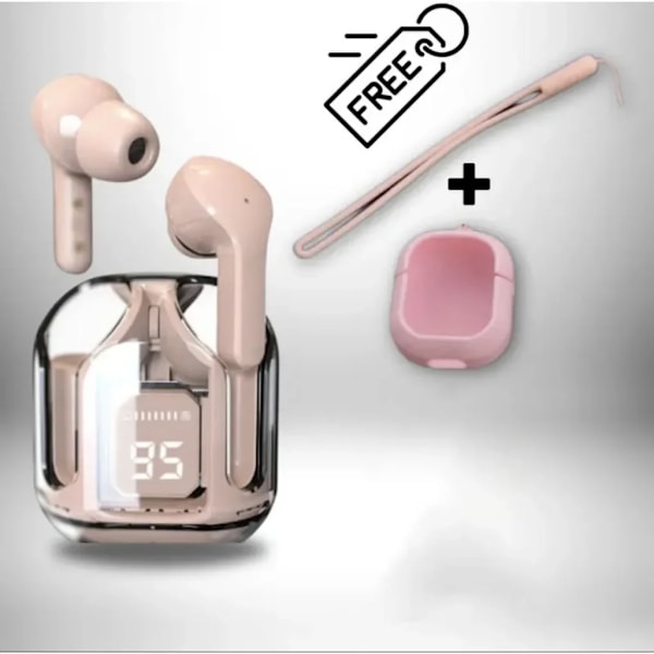 (Osta kuulokkeet, saat suojakotelon + kaulanauhan) T2 TWS -peli kuulokkeet Bluetooth 5.3 melunvaimennus HD HiFi Stereo langattomat kuulokkeet (FMY) Pink