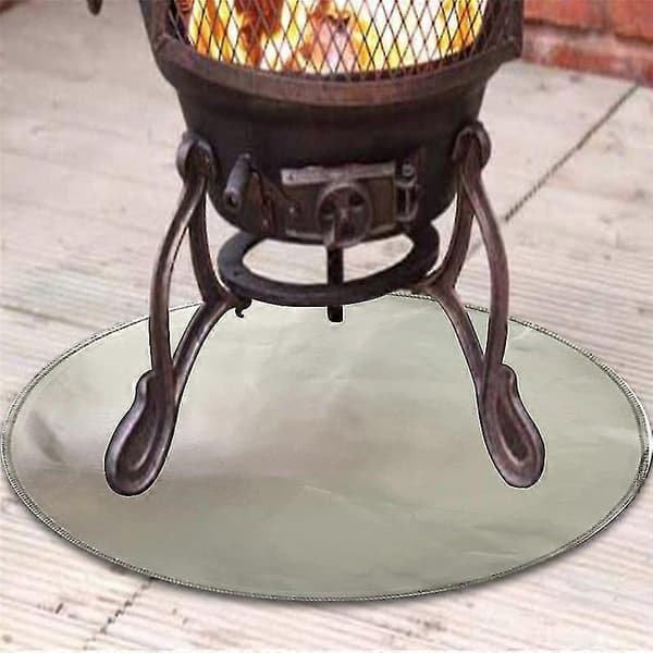 Grillmatte Brannsikker Rund Under Grillmatte Grillmatte Forebygger Høy Varme (FMY)
