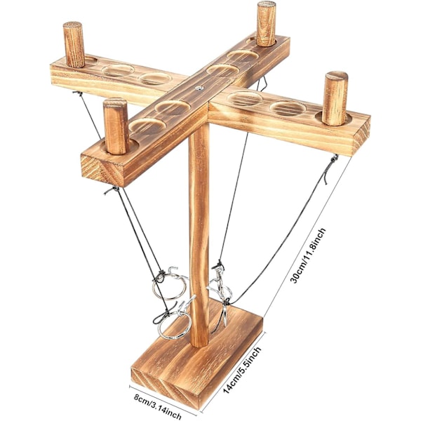 Brettspill for voksne og barn, 4 spillere Håndlaget tre-svingkrokspill Raskt interaktivt kampsport for familie bar hjem utendørs (FMY)