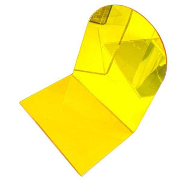 1 Par Bokstöd Tjock Non-Slip Transparent Akryl Dekorativt Tungt Bokstöd För Student Kontor L-Formad (FMY) Yellow