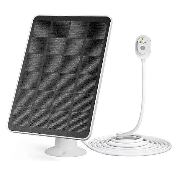 Solpanel til Arlo Pro 4/Ultra 2/Pro 3/Ultra/Pro 5S Overvågningskamera Opladningspanel - Sort (FMY) Multicolor White