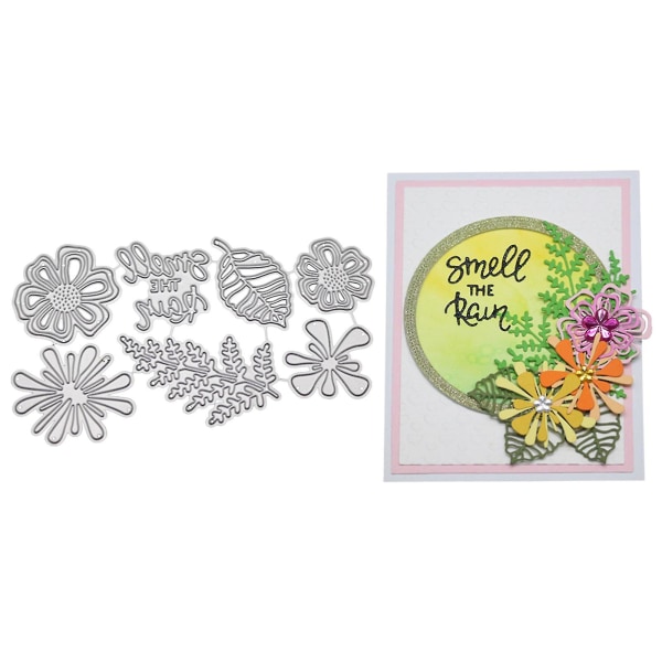 Blomsterblad Metal Skæredør Stencil Scrapbooking Diy Album Stempel Papirkort Embossing Dekoration Håndværk