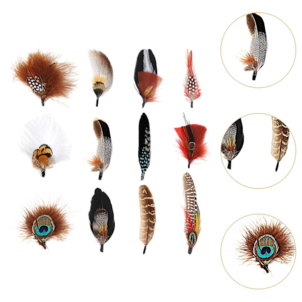Hattefjer Cowboy Hat Feather til Fedora Hatte Kostume Julefest Hatte Style A (FMY) Style C Total length 10cm-15.5cm