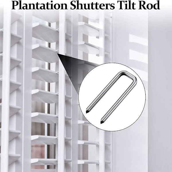 40 kpl Plantation Shutter -kallistussauvan lamellit tappeihin, kaihtimien korjausväline (FMY) Style 1