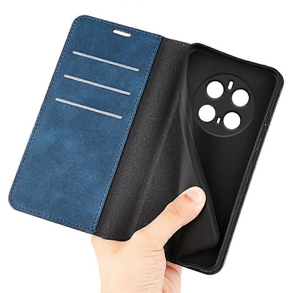 For Honor Magic7 Pro 5G Etui Skin-Touch Læder Wallet Telefon Cover (FMY) Blue