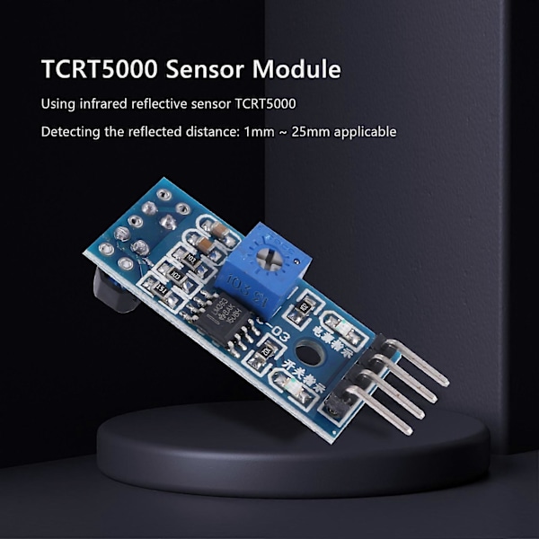 10 kpl TCRT5000 Infrapunaheijastava anturimoduuli IR-este Viivaseuranta Valosähköinen kytkin Arduino Smart Car Robotille (FMY) blue