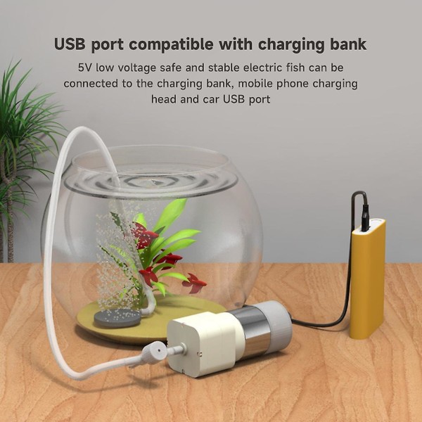 Usb Aquarium Aerator Oxygen Air Pumps Fish Tank Air Compressor Portable Mini  (FMY)