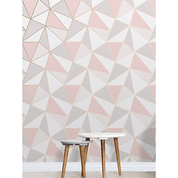 Apex Geometrisk Tapet (FMY) Rose Gold