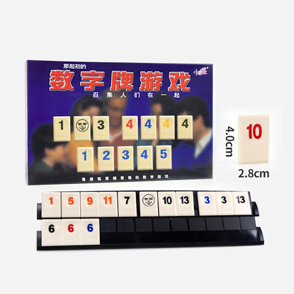Rummy Tile Spil Brætspil Klassisk Rummy Cube Spil Til 8+ År Fester Familier Taske Type (FMY) box type optional