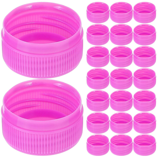 100 st plastflaskeproppar plastflaskeöverdrag färgade flasklock diy dryckesflaskeproppar barn pedagogisk leksak  (FMY) Rose 3.30X3.30X1.70CM