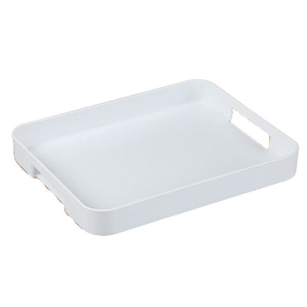 Vit Serveringsbricka med Handtag Stabil Rektangulär Plast Serveringsfat (FMY) style2