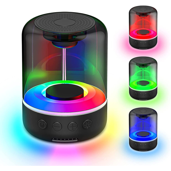 Luminous Bluetooth-høyttaler Mini Bluetooth-høyttaler med LED-lys Forbedret bass 360 Hifi lyd TF-kort avspilling for hjem, utendørs fester og reiser