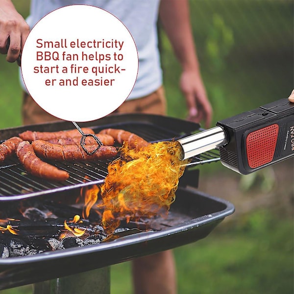 Elektrisk Grillfläkt, Blåsfläkt Utomhus Luft/eld/grill Blåsare Grillfläkt För Utomhus Camping Vandring Grill (FMY)
