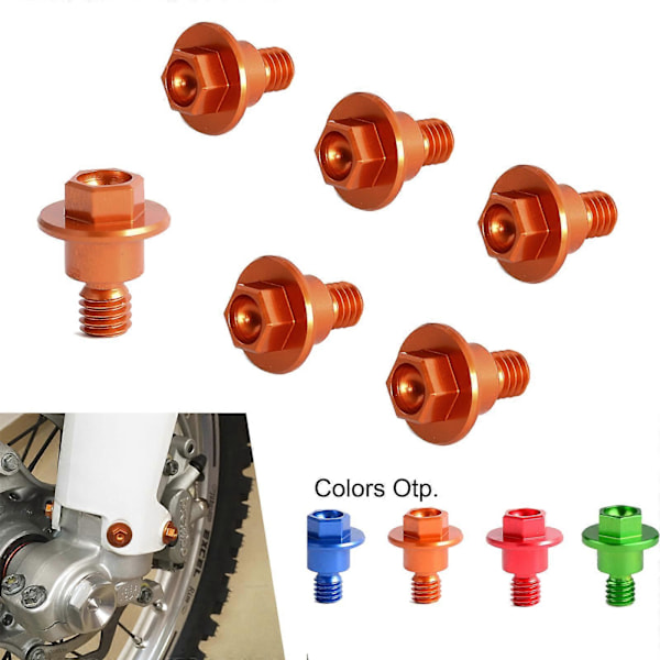 Bolt Skrue for Gaffelbeskyttelse For KTM SX SXF EXC EXCF XC XCF 125 250 350 450 For Husqvarna TC/FC/TE/FE/FEI/TX/FX For Yamaha YZ Orange