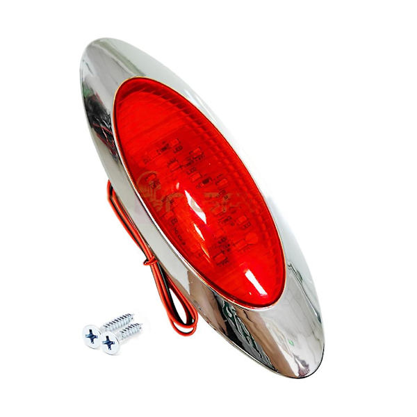 Perävaunun Selkeäpysäytys Kääntövilkkuvalot Soikeat LED-Sivumerkkivalot 16LED:tä Jarruvalo Kuorma-autolle Pick-upille Matkailuautoille Busseille (FMY) Red