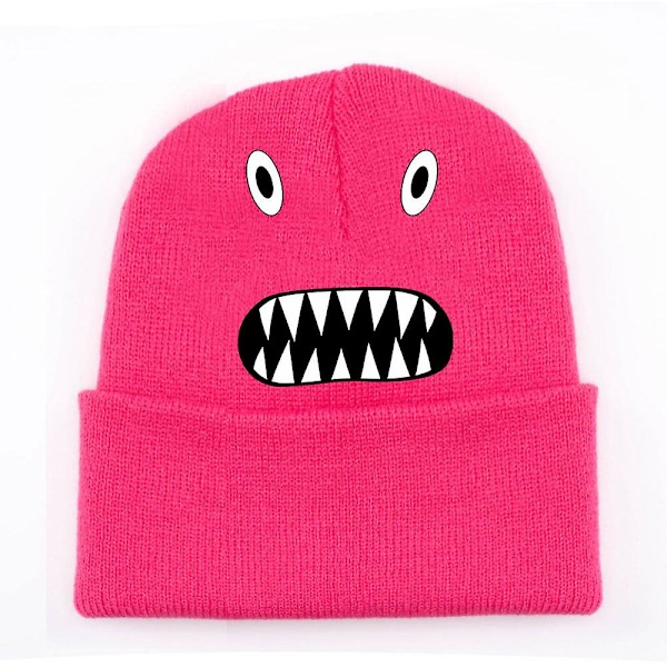 Roblox Rainbow Friends Beaniehatt for menn, kvinner og unisex - Varm strikket stretchlue for vinteren, julegave (FMY) Dark Pink