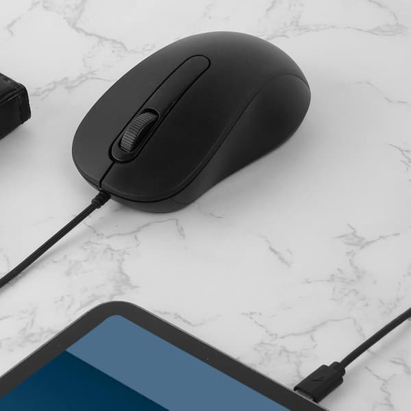 USB-kabelforbindelse - lydløse knapper, ergonomisk design, skridsikkert greb (FMY)