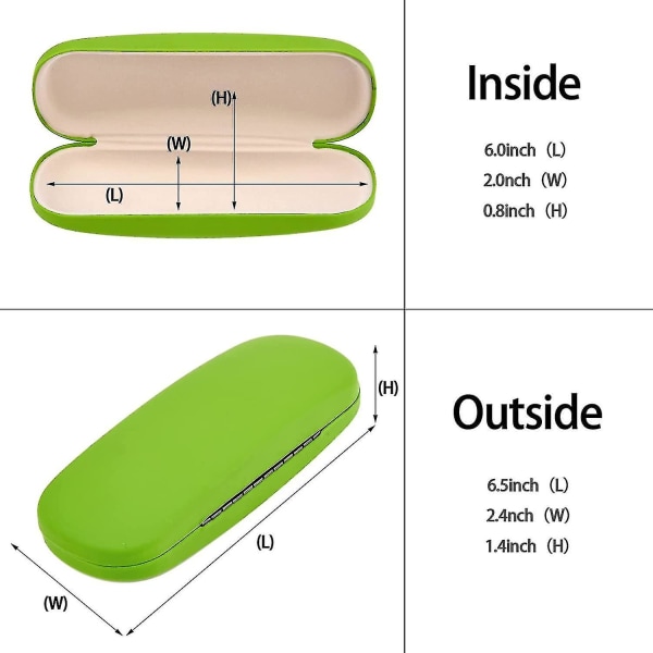 4-pack Hård Glasögonfodral, Bärbar Glasögonfodral Skyddande Hållare Glasögon (FMY)