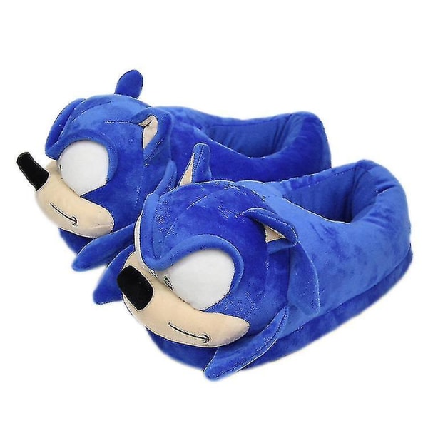 Cartoon Sonic talvislipperit sisätiloihin Kawaii täytetyt unisex plyyssitossut Eu 35-42  (FMY)