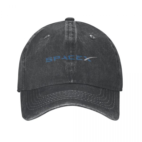 Pesty Denim Spacex Space X Logo Elon Musk Baseball-lippis Kesä Snapback Cowboy  (FMY) Black