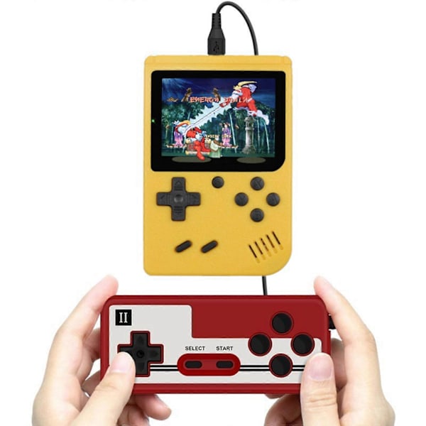 Retro Håndholdt Videospillkonsoll Gameboy Med Innebygd 400 I 1 Klassiske Spill, Helt Ny (FMY) Yellow