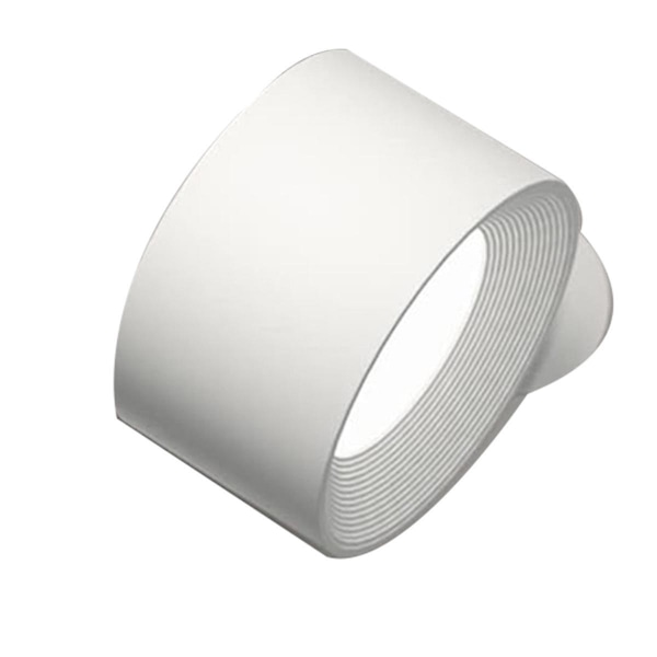 Inomhusvägglampa, USB-laddningsbar batterivägglampa, varmt/naturligt/vitt ljus, 3 ljusstyrkenivåer, touch-kontroll vit  (FMY) White