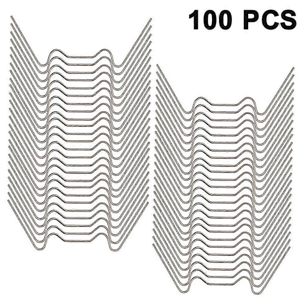 Rustfrie glassklips, W-type drivhusklips, kompatibel med drivhus og hus hulromspaneler (FMY) 100pcs