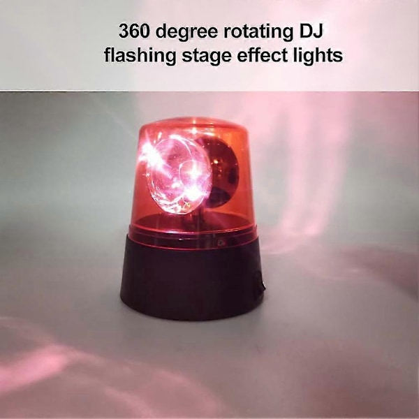 3 tommer Natklub Scene Effekt Strobe Lys Batteridrevet 360 Graders Rotation (FMY) Red 2PCS