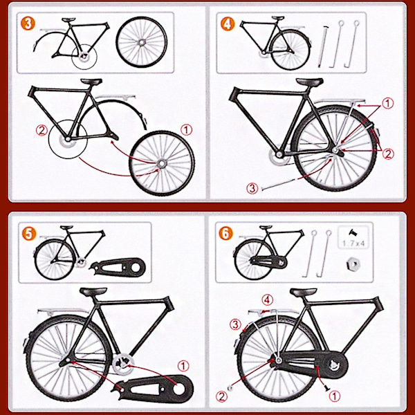 Retro Cykelmodell Kreativ Järnkonst Bordspryd Leksaker 1:10 (FMY) green DIY