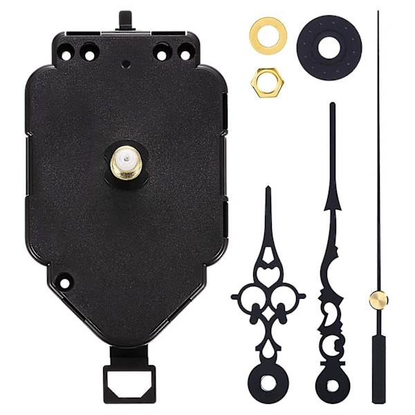 23mm kvartsurverk med klockvisarkit för DIY-klockreparation och utbyte av delar A  (FMY) Black