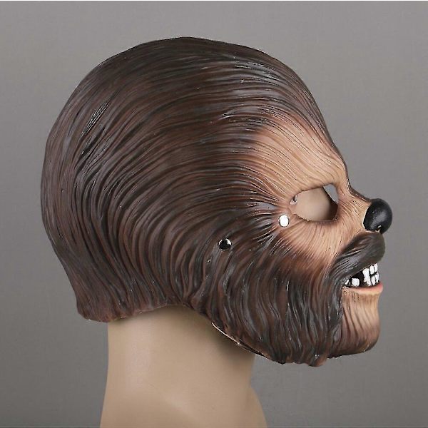 Chewbacca-naamio, jossa liikkuva leuka, Cosplay Chewie -naamiot, koko pään kypärä, Halloween-rekvisiitta (FMY)