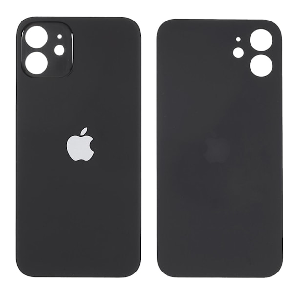 Batterihusdeksel for iPhone 12 - Reparasjonsdel (Kameralinse Ringhull Standardversjon) (FMY) Black iPhone 12 6.1 inch