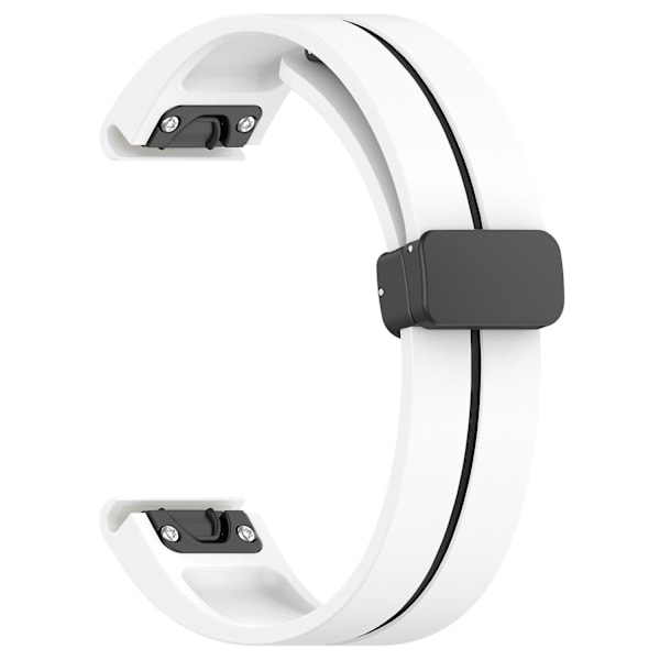 Urklokkebånd i svart spenne med dobbel farge for Garmin Tactix 7 Pro/Fenix 7X/6X/6X Pro/5X Plus 26 mm (FMY) Multicolor Style H Garmin Tactix 7 Pro