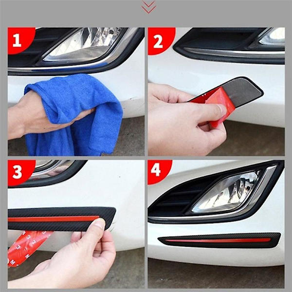 2 kpl Auton tarra Puskurin naarmunkestävä tarra Auton etu-/takareunan kulmasuojan suoja Automaattinen suojakulma Auton koristelista (FMY)