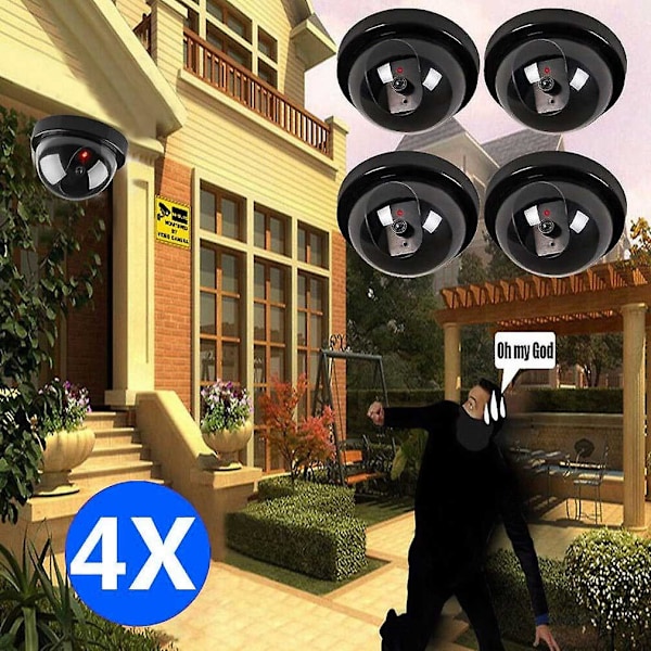 Dummy Trådløst Sikkerhetskamera Hjemmeovervåking Falsk Dome CCTV Modell Innendørs Utendørs Falsk Halvkule (FMY)
